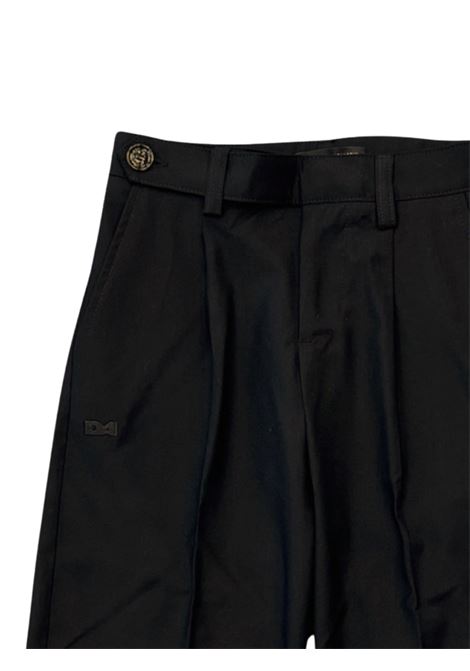 Pantalone bambino nero in viscosa DANIELE ALESSANDRINI | 1235P00292/SUNERO